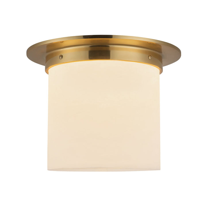 Alora Canada - FM360118PTBAR - One Light Flush Mount - Mineral - Patina Brass/Alabaster