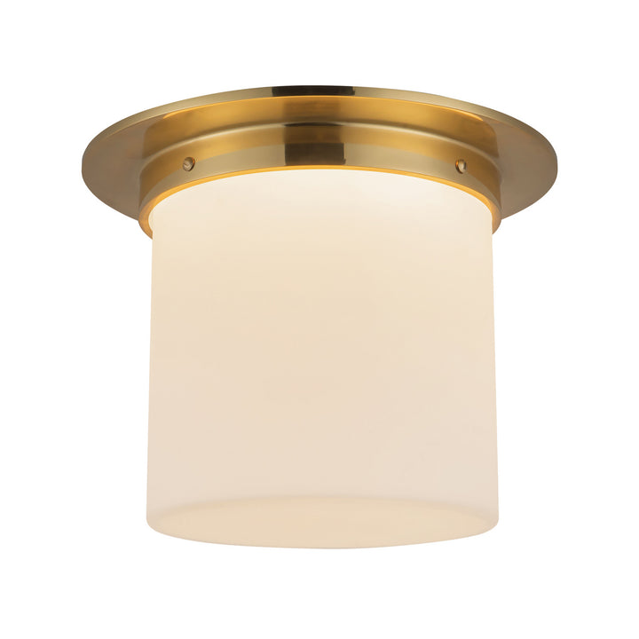 Alora Canada - FM360118PTBOP - One Light Flush Mount - Mineral - Patina Brass/Opal Glass