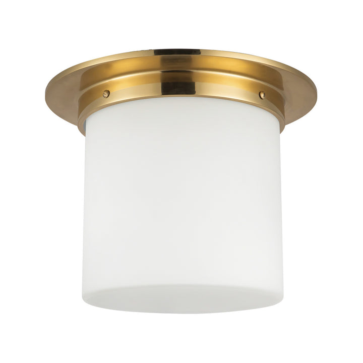 Alora Canada - FM360118PTBOP - One Light Flush Mount - Mineral - Patina Brass/Opal Glass