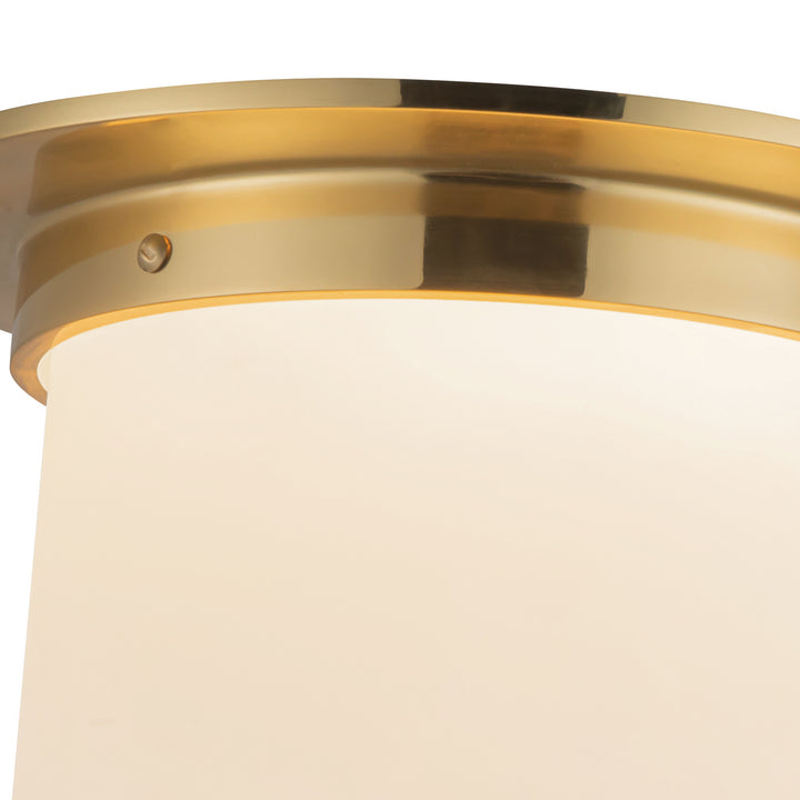 Alora Canada - FM360118PTBOP - One Light Flush Mount - Mineral - Patina Brass/Opal Glass