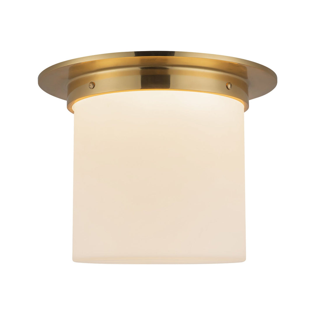 Alora Canada - FM360118PTBOP - One Light Flush Mount - Mineral - Patina Brass/Opal Glass