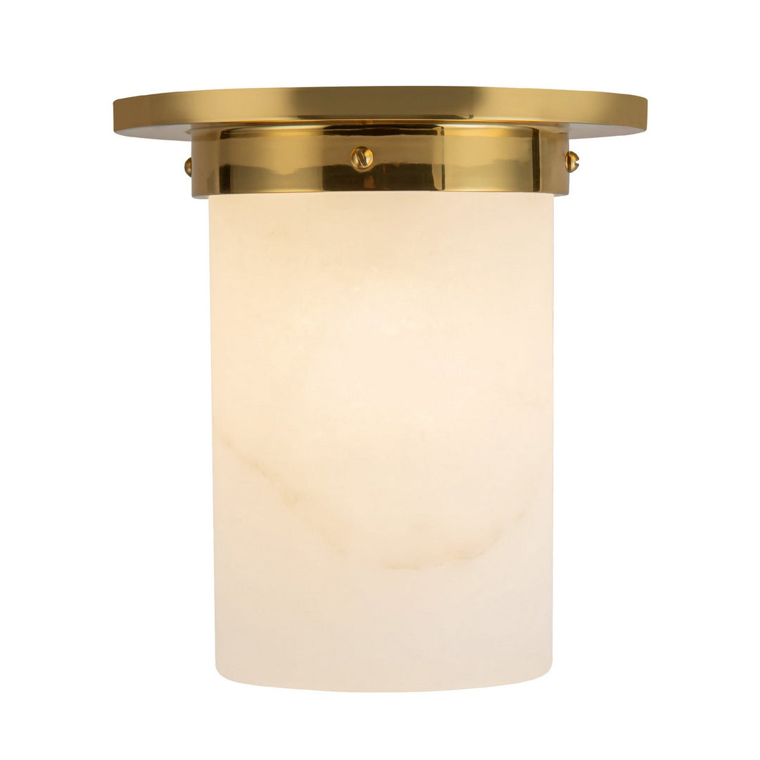 Alora Canada - FM360808PTBAR - One Light Flush Mount - Mineral - Patina Brass/Alabaster