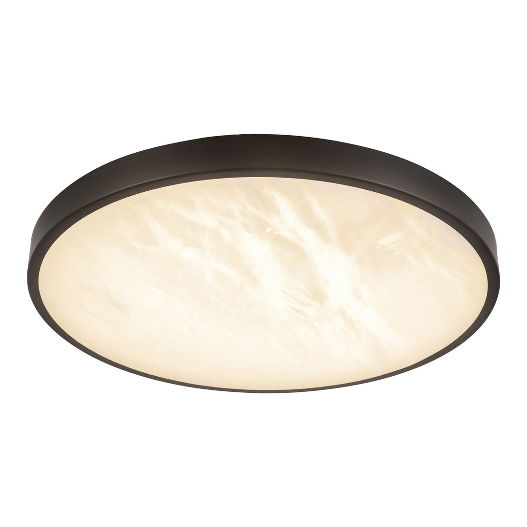 Alora Canada - FM653012MBAR - LED Flush Mount - Evelyn - Matte Black/Alabaster