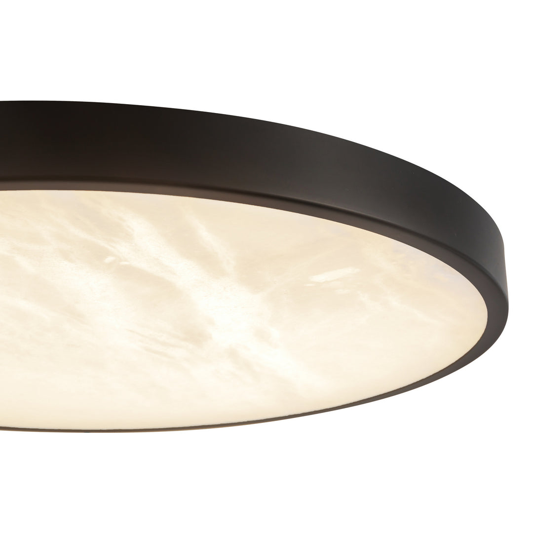 Alora Canada - FM653012MBAR - LED Flush Mount - Evelyn - Matte Black/Alabaster