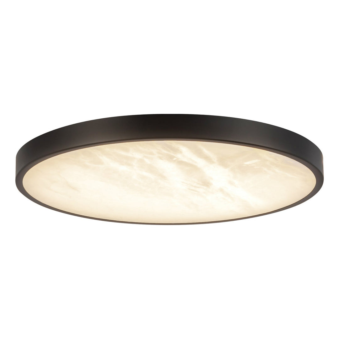 Alora Canada - FM653012MBAR - LED Flush Mount - Evelyn - Matte Black/Alabaster