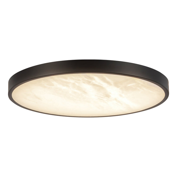 Alora Canada - FM653012MBAR - LED Flush Mount - Evelyn - Matte Black/Alabaster