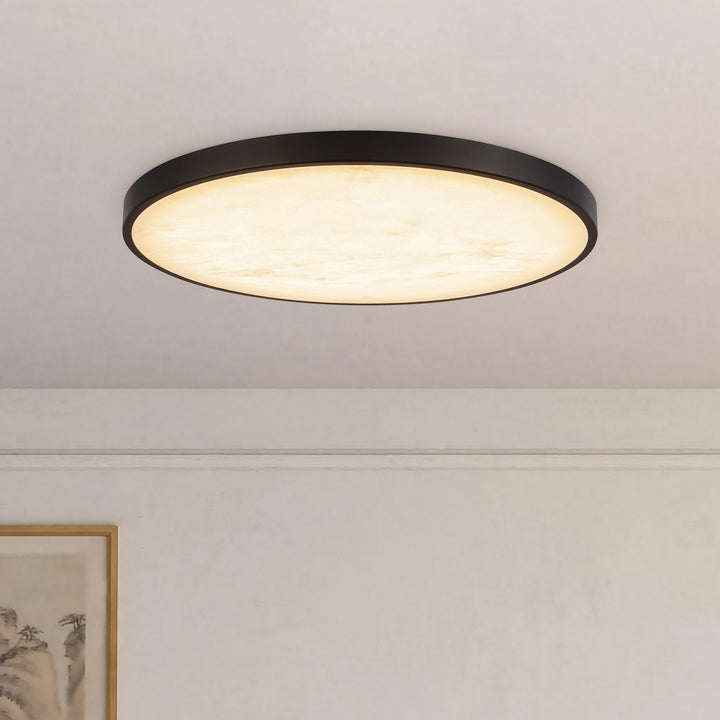 Alora Canada - FM653015MBAR - LED Flush Mount - Evelyn - Matte Black/Alabaster