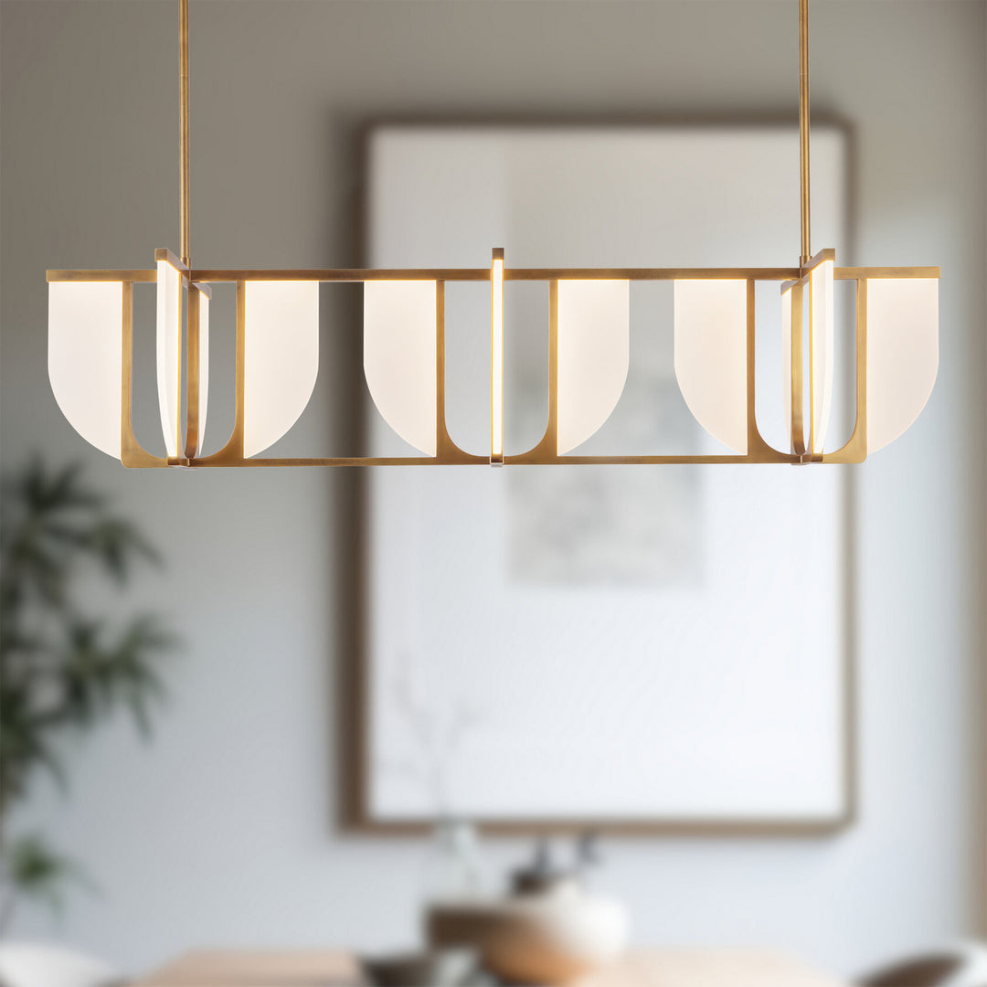 Alora Canada - LP336359VB - LED Linear Pendant - Anders - Vintage Brass