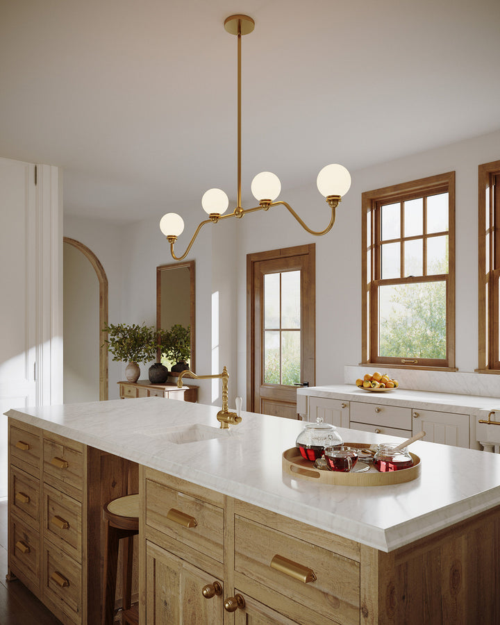 Alora Canada - LP408148BG - Four Light Linear Pendant - Beckett - Brushed Gold