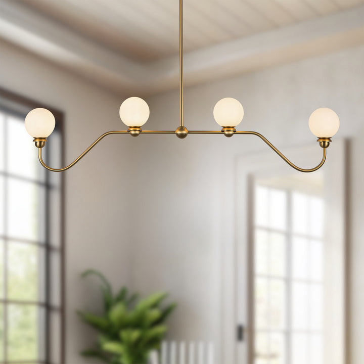 Alora Canada - LP408148BG - Four Light Linear Pendant - Beckett - Brushed Gold
