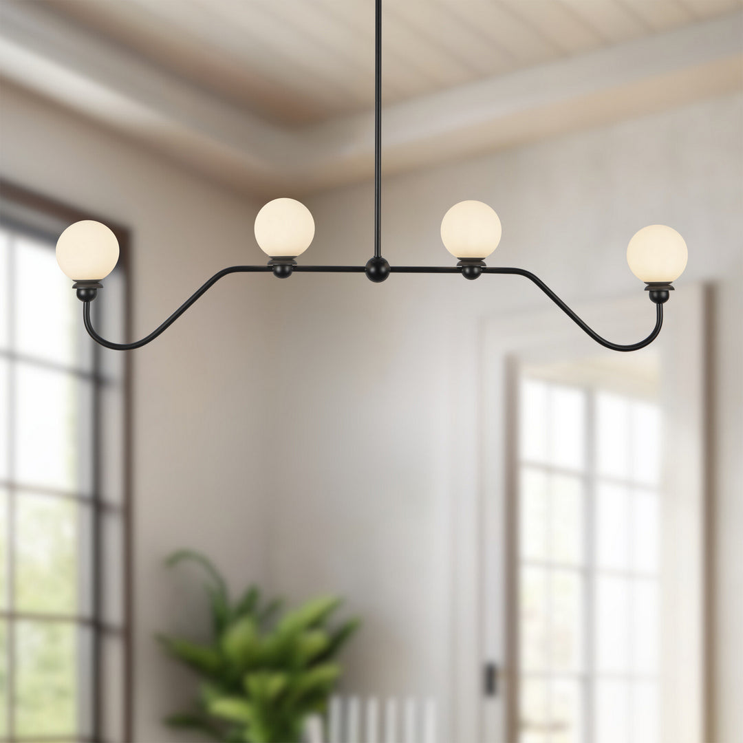 Alora Canada - LP408148MB - Four Light Linear Pendant - Beckett - Matte Black