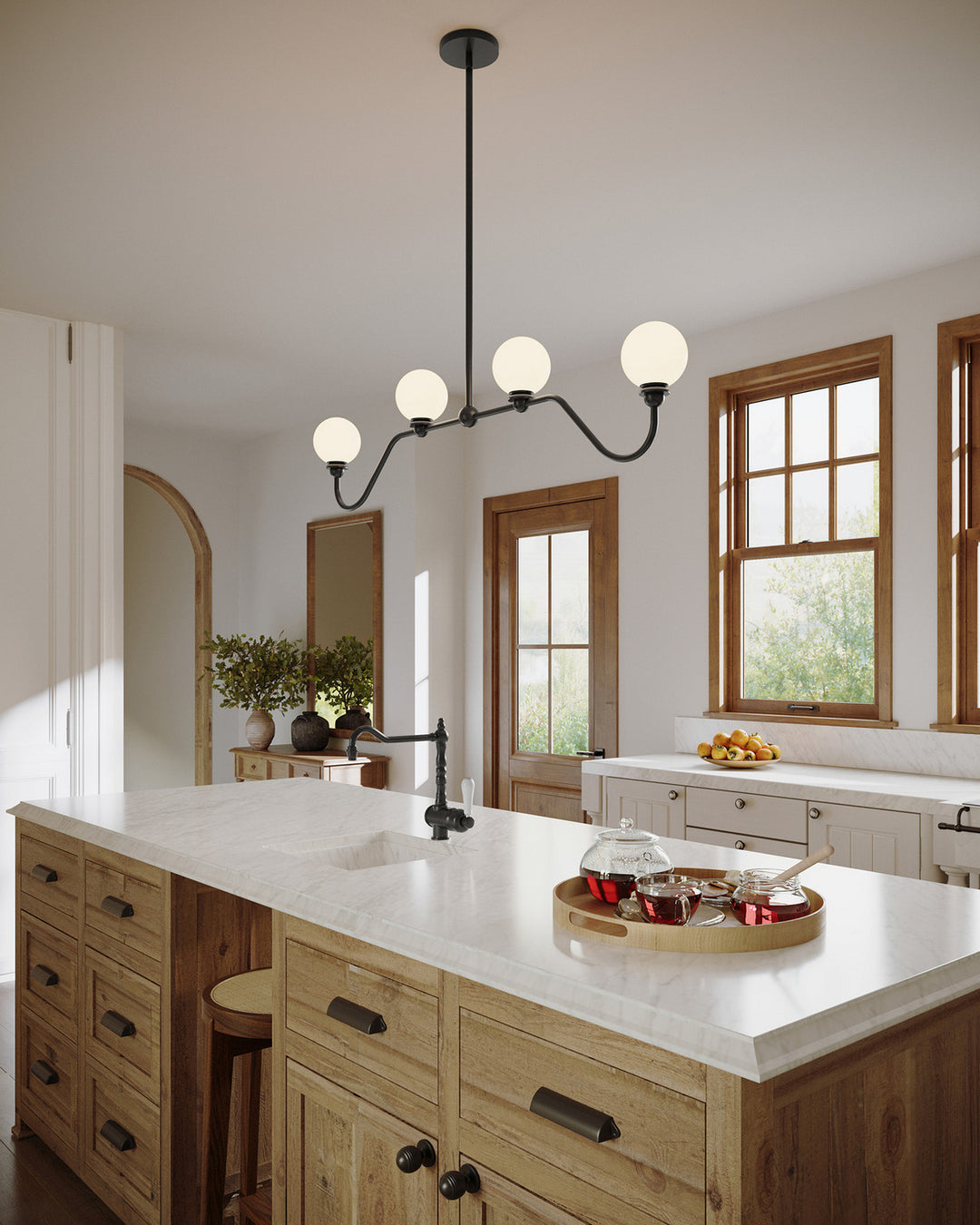 Alora Canada - LP408148MB - Four Light Linear Pendant - Beckett - Matte Black