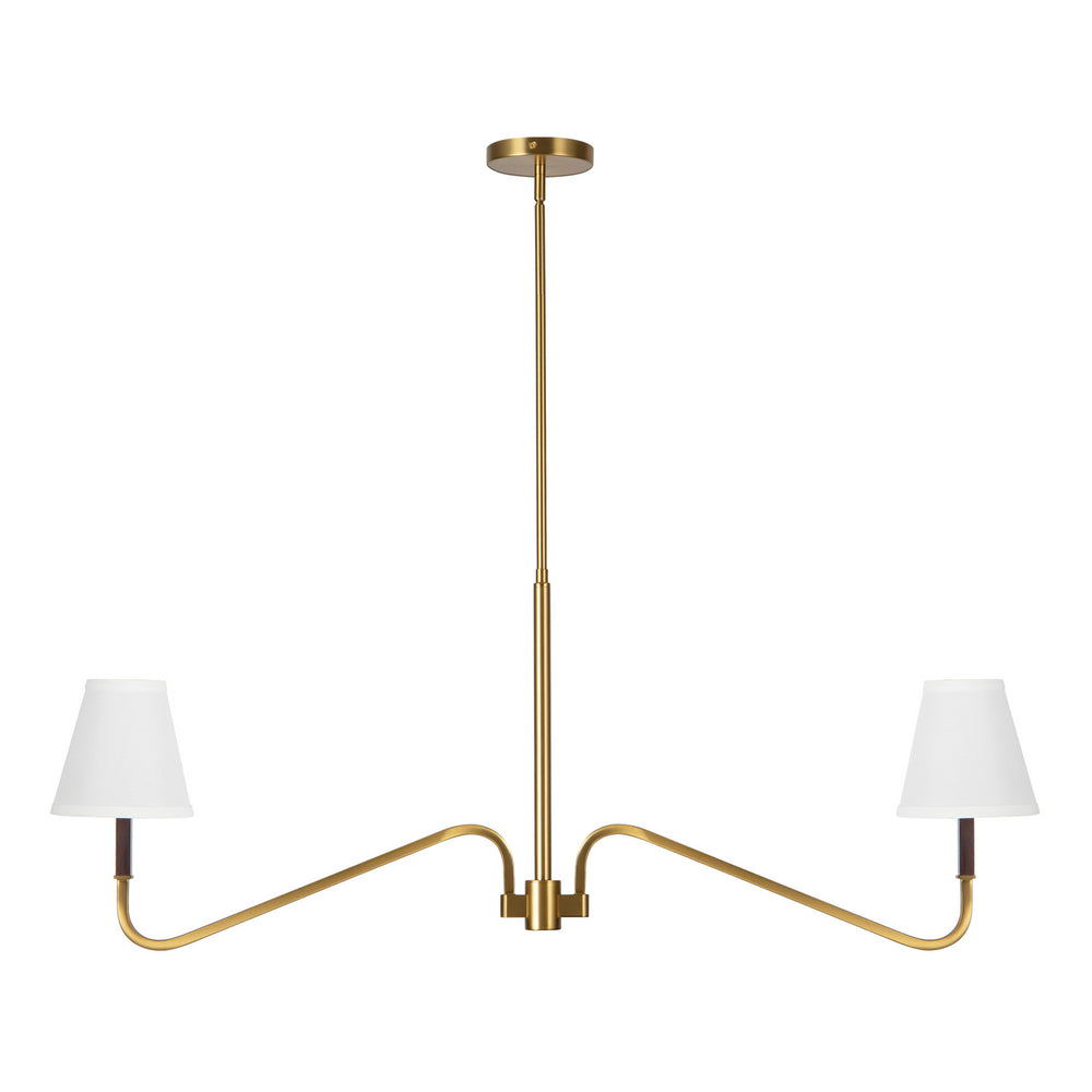 Alora Canada - LP445242BGWL - Two Light Linear Pendant - Sloan - Brushed Gold/White Linen
