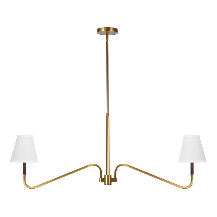 Alora Canada - LP445242BGWL - Two Light Linear Pendant - Sloan - Brushed Gold/White Linen