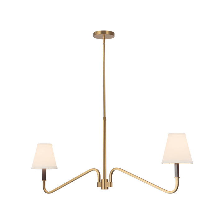 Alora Canada - LP445242BGWL - Two Light Linear Pendant - Sloan - Brushed Gold/White Linen