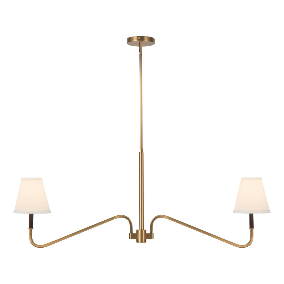 Alora Canada - LP445242BGWL - Two Light Linear Pendant - Sloan - Brushed Gold/White Linen