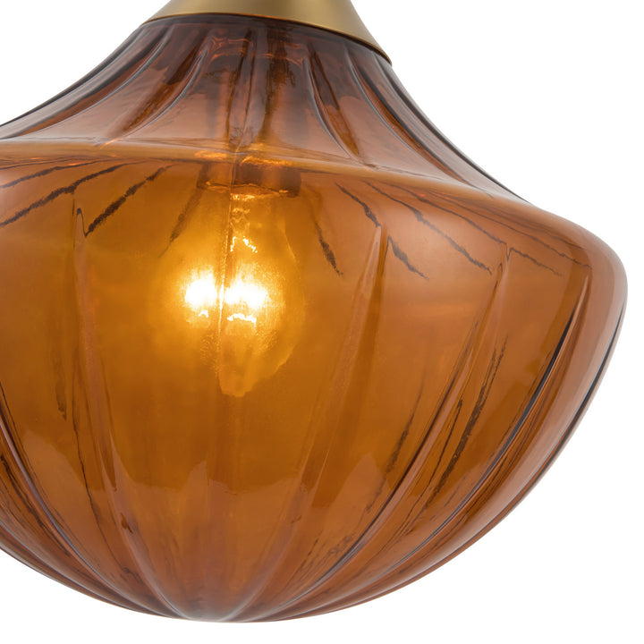 Alora Canada - MP651312BGAM - Three Light Pendant - Farrah - Brushed Gold/Amber