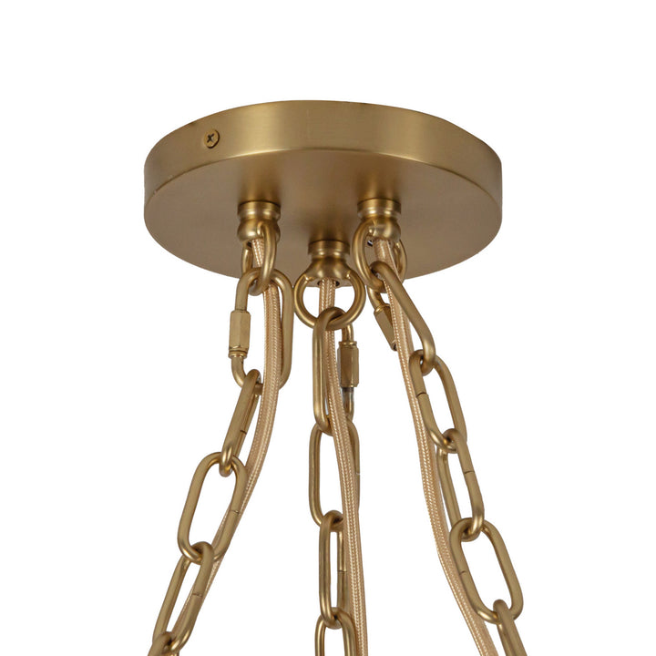 Alora Canada - MP651312BGAM - Three Light Pendant - Farrah - Brushed Gold/Amber