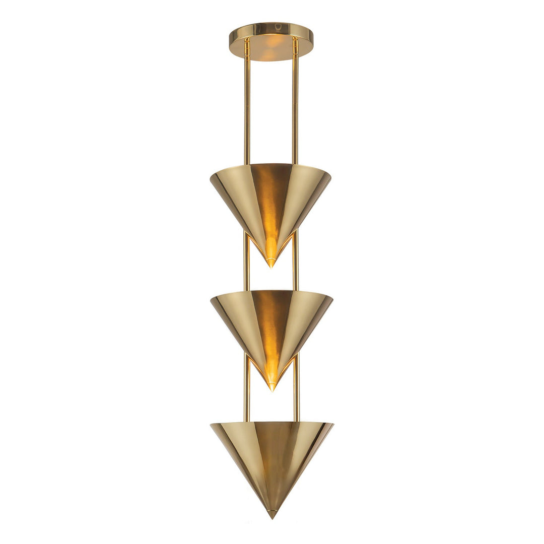Alora Canada - PD341328PTB - Three Light Pendant - Versus - Patina Brass