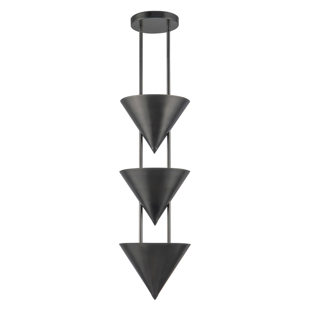 Alora Canada - PD341328STA - Three Light Pendant - Versus - Aged Steel
