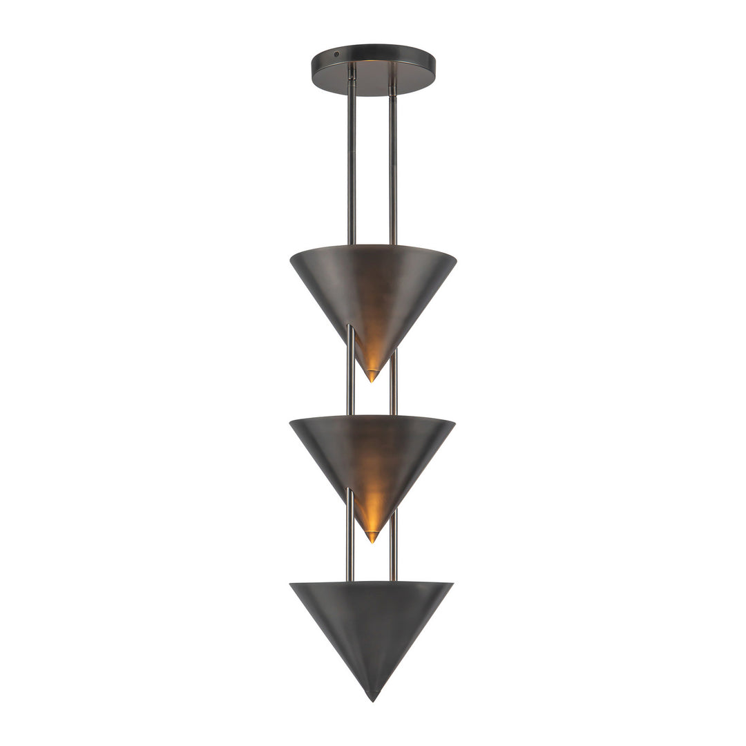 Alora Canada - PD341328STA - Three Light Pendant - Versus - Aged Steel