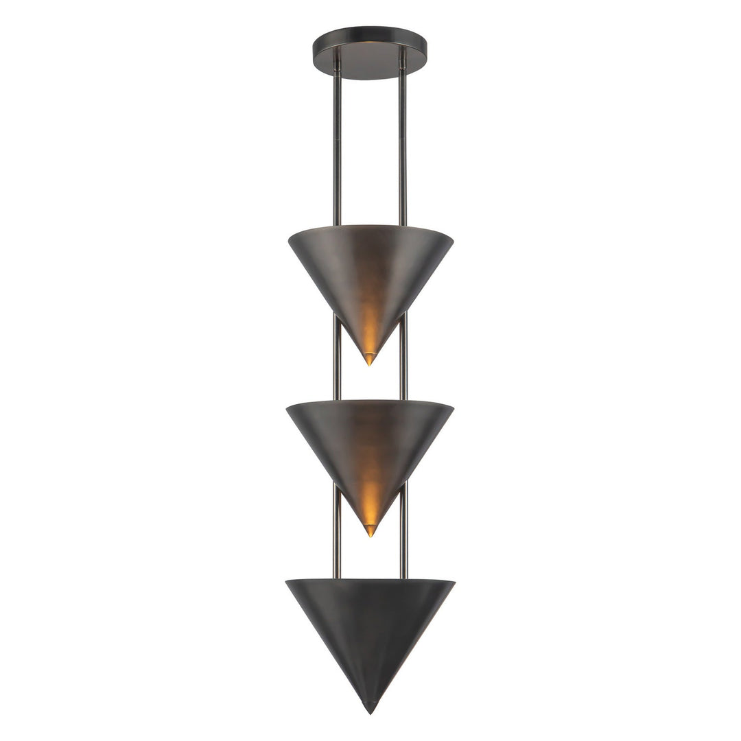 Alora Canada - PD341328STA - Three Light Pendant - Versus - Aged Steel