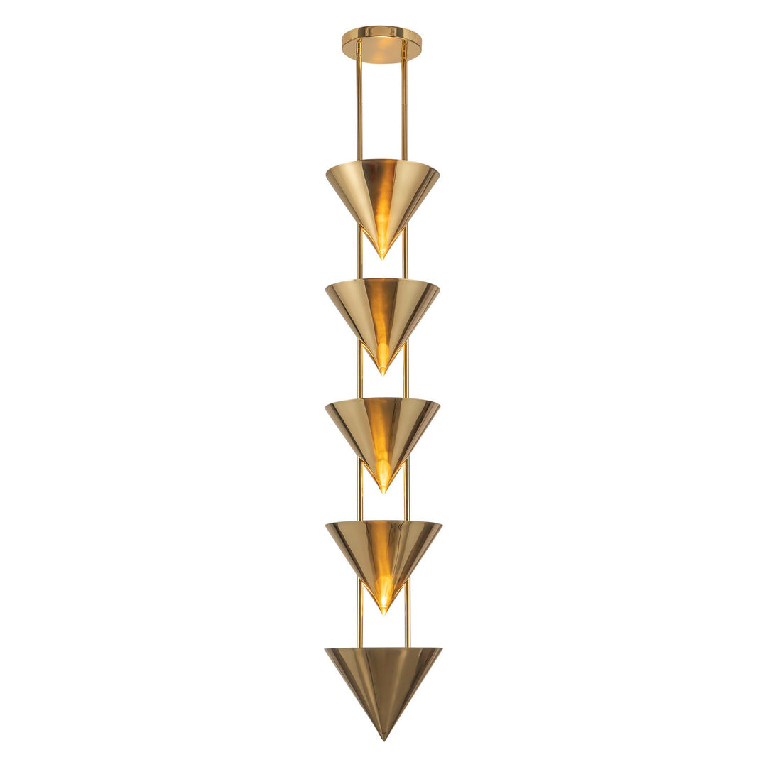 Alora Canada - PD341548PTB - Five Light Pendant - Versus - Patina Brass