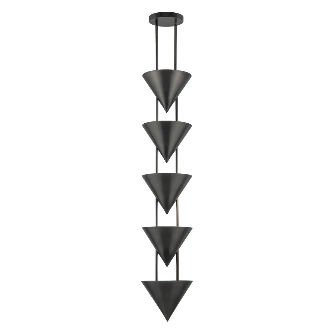 Alora Canada - PD341548STA - Five Light Pendant - Versus - Aged Steel
