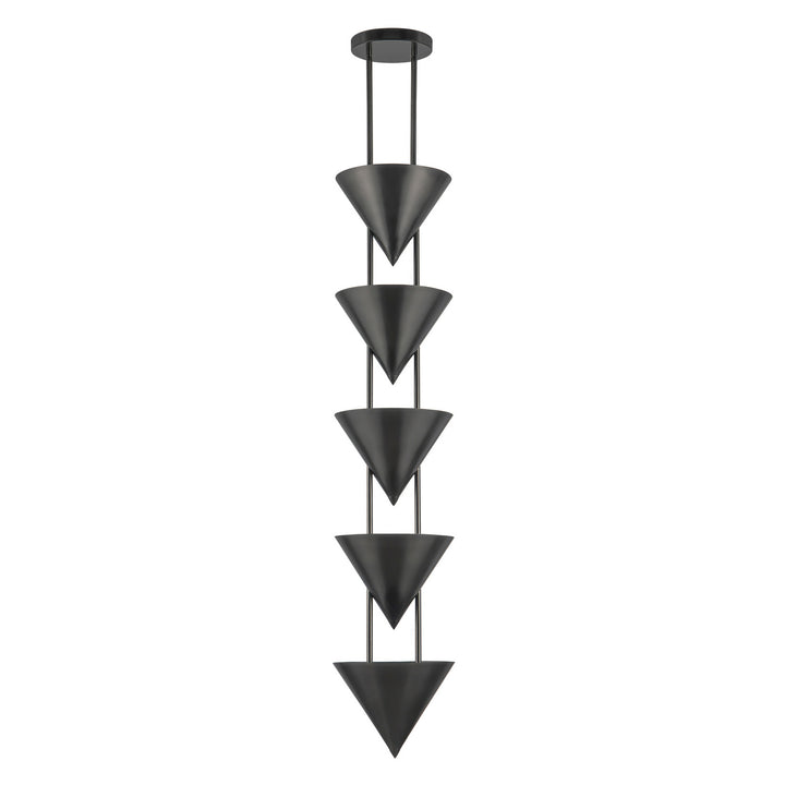 Alora Canada - PD341548STA - Five Light Pendant - Versus - Aged Steel