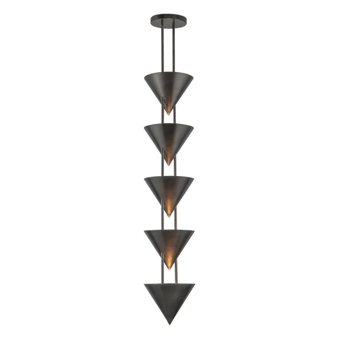 Alora Canada - PD341548STA - Five Light Pendant - Versus - Aged Steel