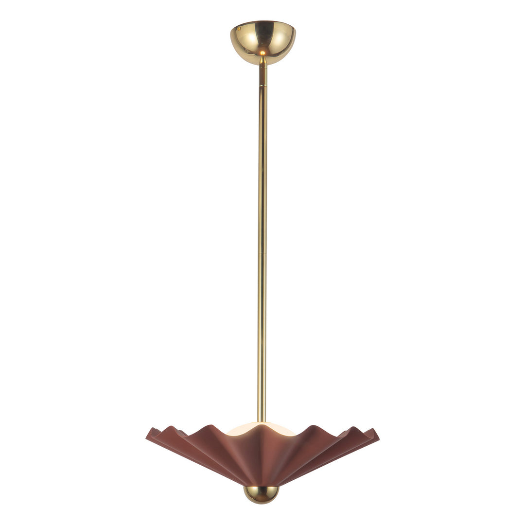 Alora Canada - PD354016BGD - LED Pendant - Furrow - Burgundy