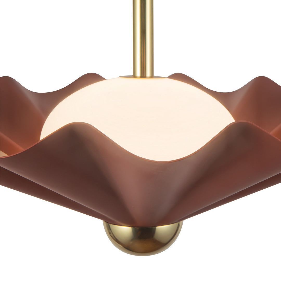 Alora Canada - PD354016BGD - LED Pendant - Furrow - Burgundy