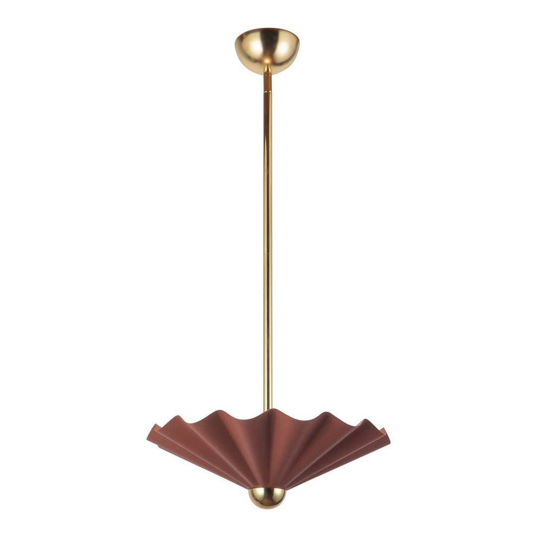 Alora Canada - PD354016BGD - LED Pendant - Furrow - Burgundy
