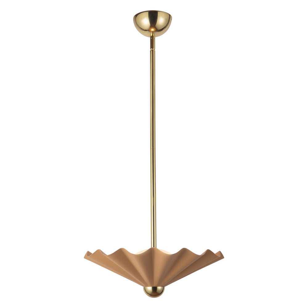 Alora Canada - PD354016PEC - LED Pendant - Furrow - Peach