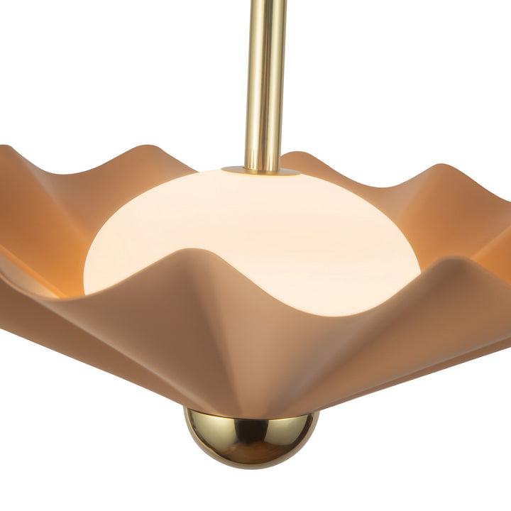 Alora Canada - PD354016PEC - LED Pendant - Furrow - Peach