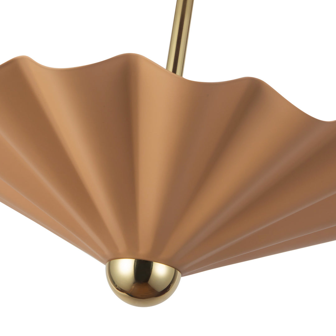 Alora Canada - PD354016PEC - LED Pendant - Furrow - Peach
