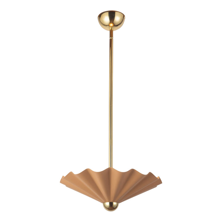 Alora Canada - PD354016PEC - LED Pendant - Furrow - Peach