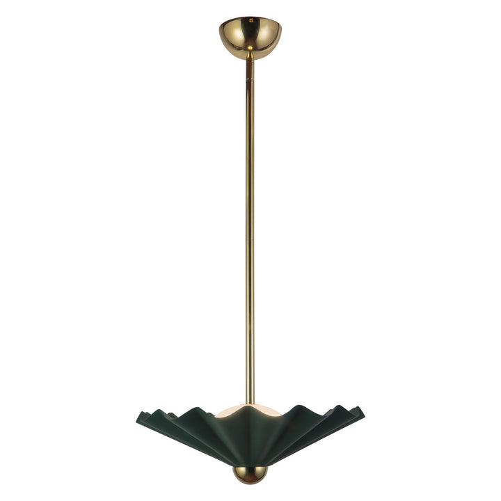Alora Canada - PD354016PGN - LED Pendant - Furrow - Pine Green