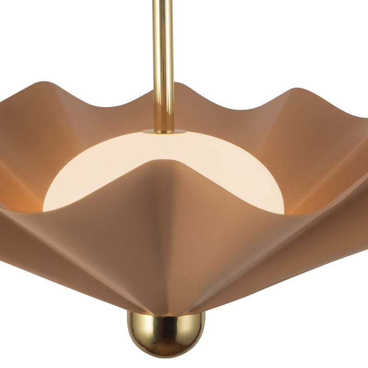 Alora Canada - PD354125PEC - LED Pendant - Furrow - Peach