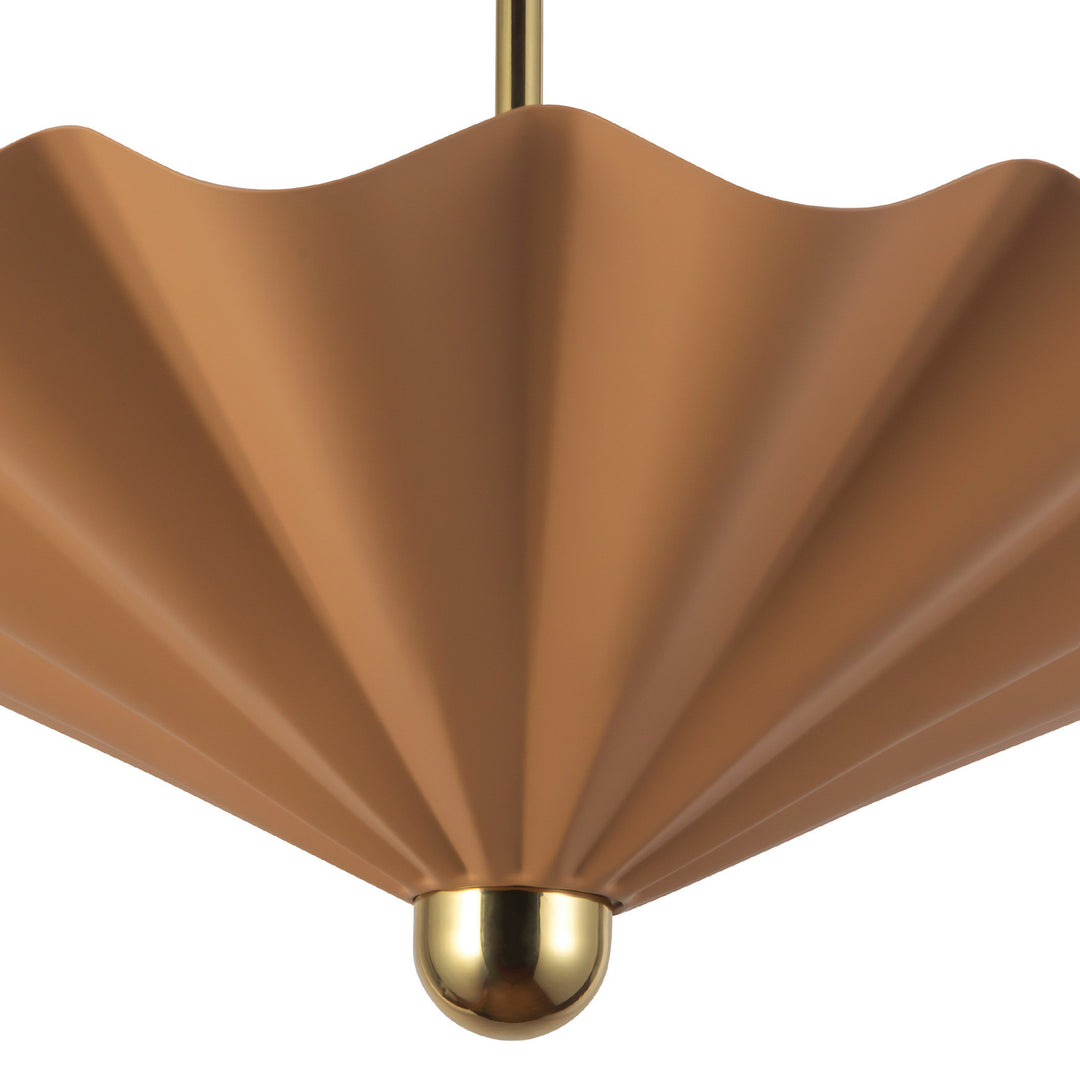 Alora Canada - PD354125PEC - LED Pendant - Furrow - Peach