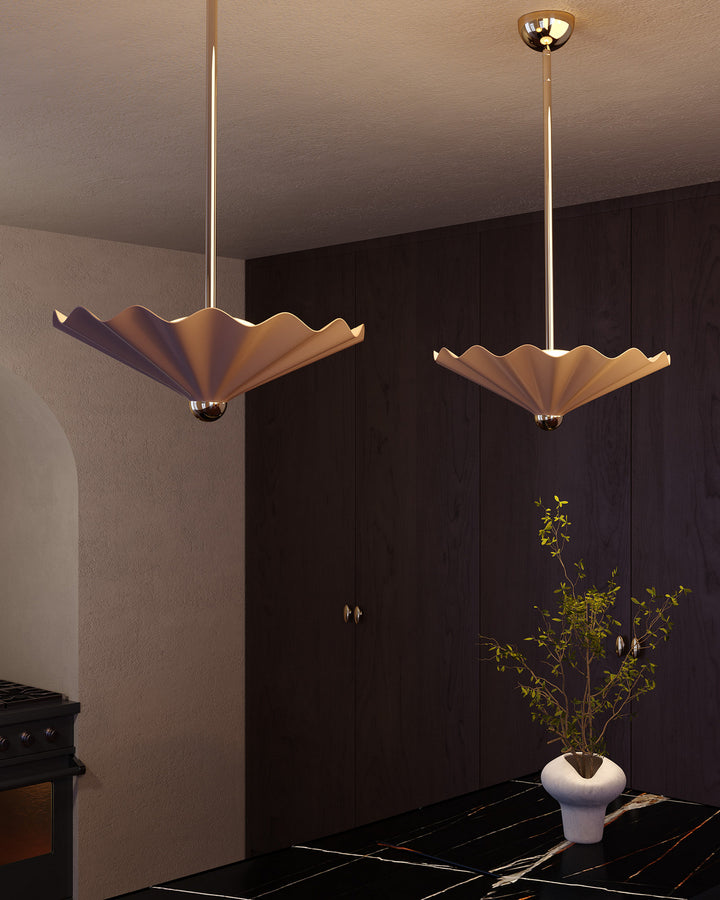 Alora Canada - PD354125PEC - LED Pendant - Furrow - Peach
