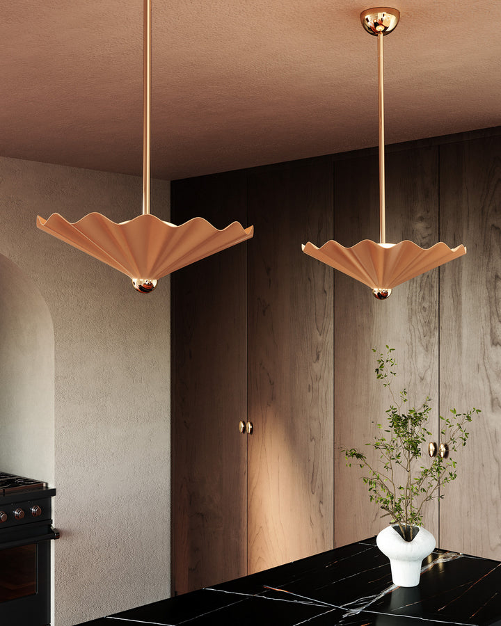 Alora Canada - PD354125PEC - LED Pendant - Furrow - Peach