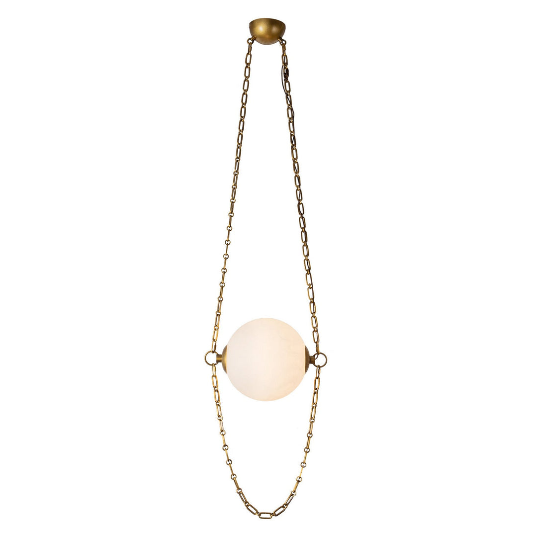Alora Canada - PD372010VBCDG - LED Pendant - Petra - Vintage Brass/Cloud Glass