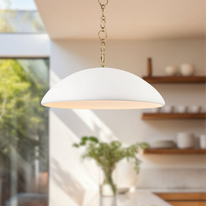 Alora Canada - PD423028AW - One Light Pendant - Grant - Antique White
