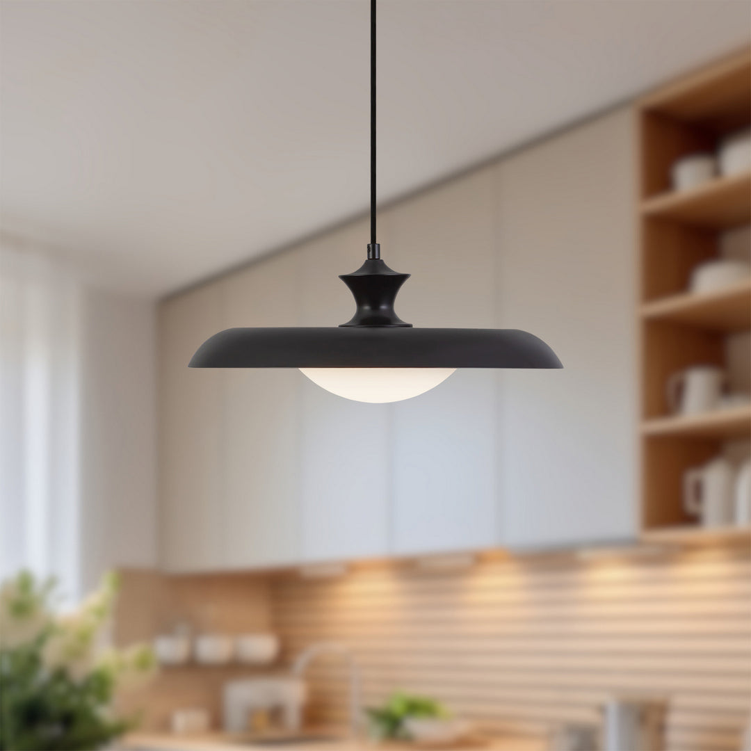 Alora Canada - PD557015MB - One Light Pendant - Minori - Glossy Black