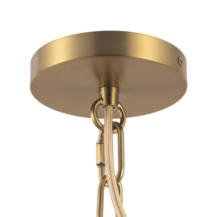 Alora Canada - PD651012BGAM - One Light Pendant - Farrah - Brushed Gold/Amber