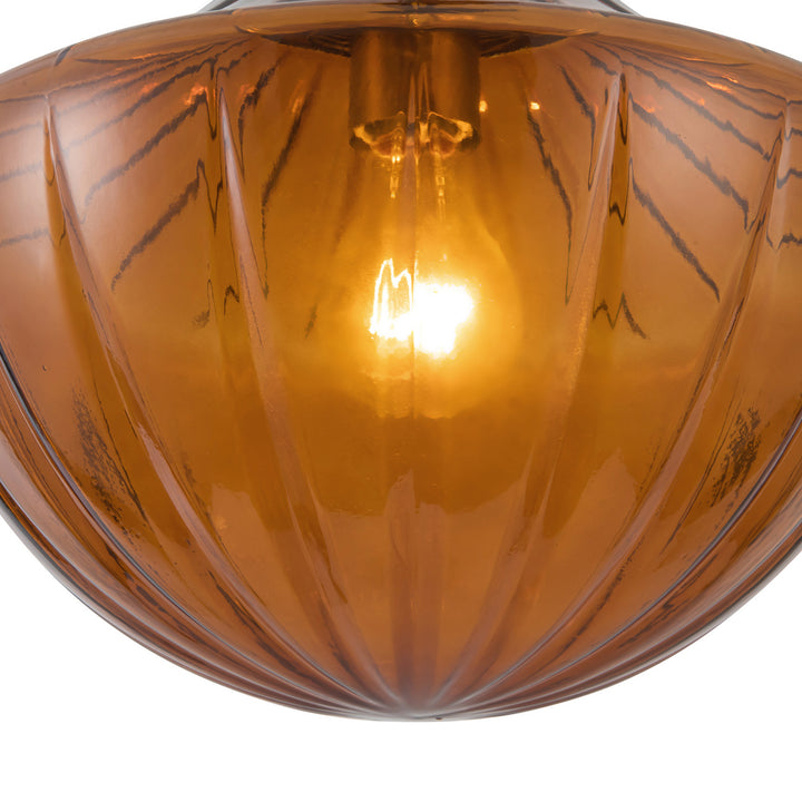 Alora Canada - PD651012MBAM - One Light Pendant - Farrah - Matte Black/Amber