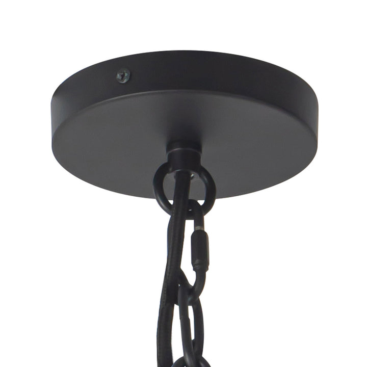 Alora Canada - PD651012MBGR - One Light Pendant - Farrah - Matte Black/Glossy Ribbed Opal Glass