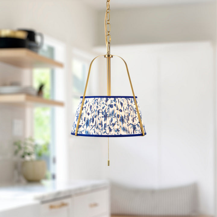 Alora Canada - PD675213BGBL - Two Light Pendant - Scout - Brushed Gold/Blue Linen