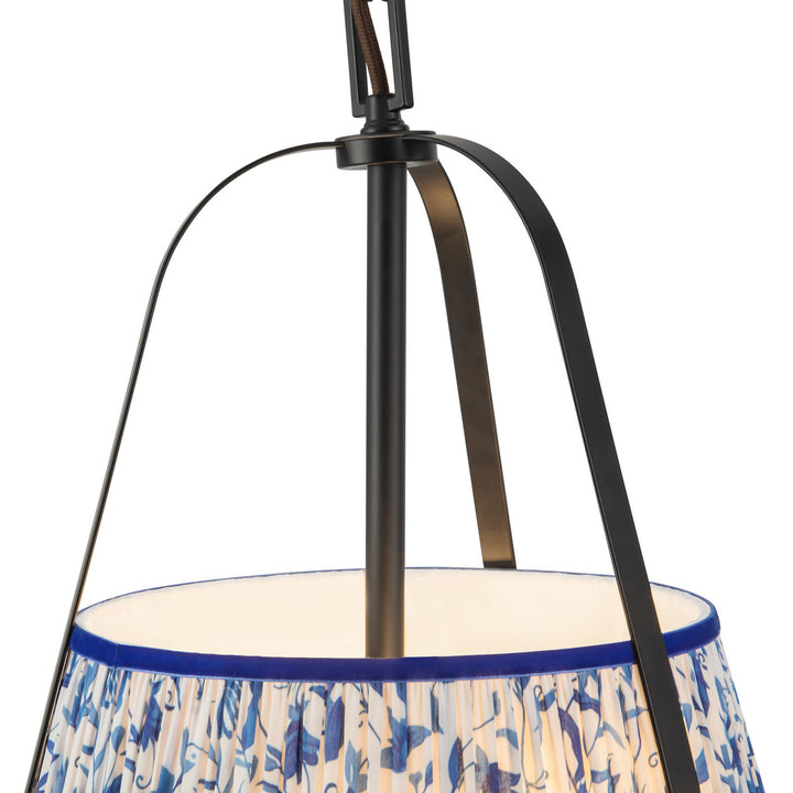 Alora Canada - PD675213MBBL - Two Light Pendant - Scout - Matte Black/Blue Linen